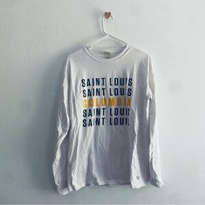 Arch Apparel Comfort Colors St. Louis white long sleeve tee